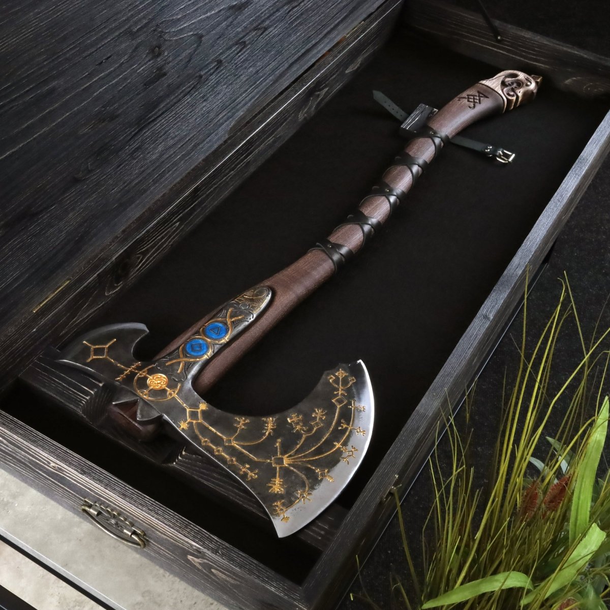 2-Handed Hand Forged "Leviathan Kratos" Axe v 2.0 (From God Of War)