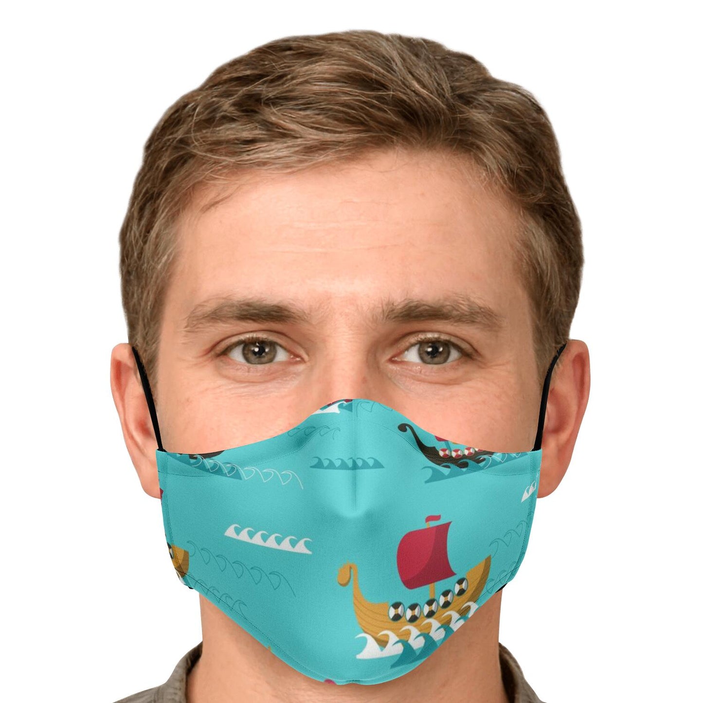 Viking Longships Face Mask Cover