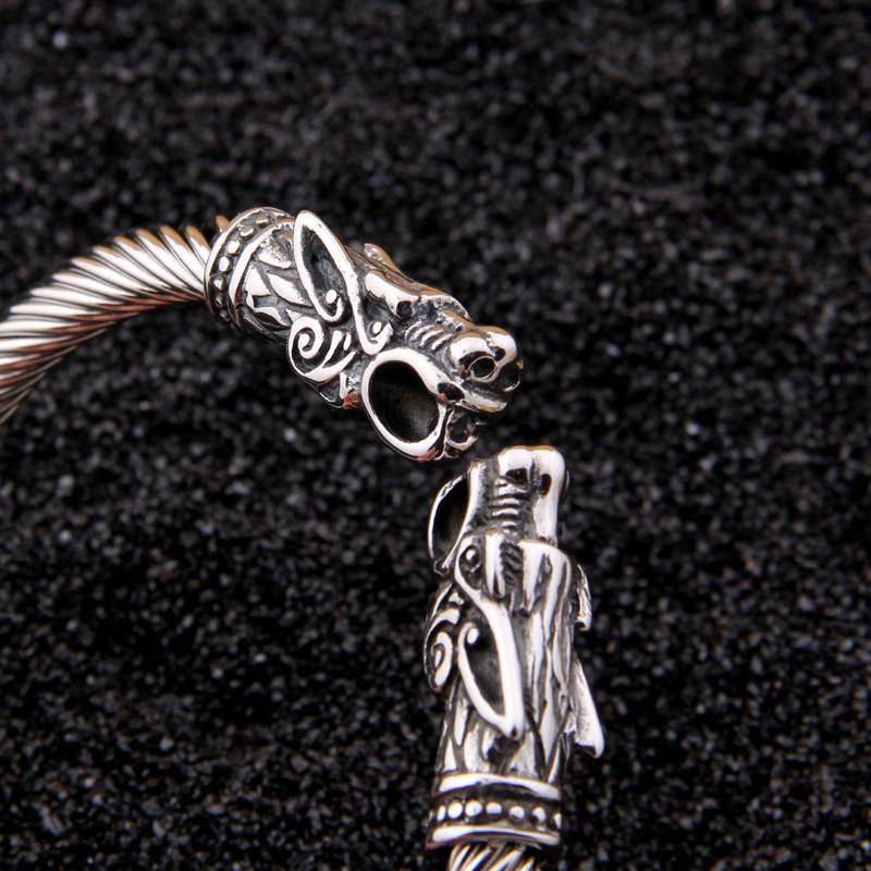 316L Stainless Steel Fenrir Adjustible Bracelet - VikingsBrand