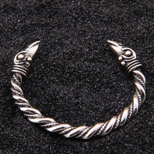 316L Stainless Steel Raven Bangle Bracelet - VikingsBrand