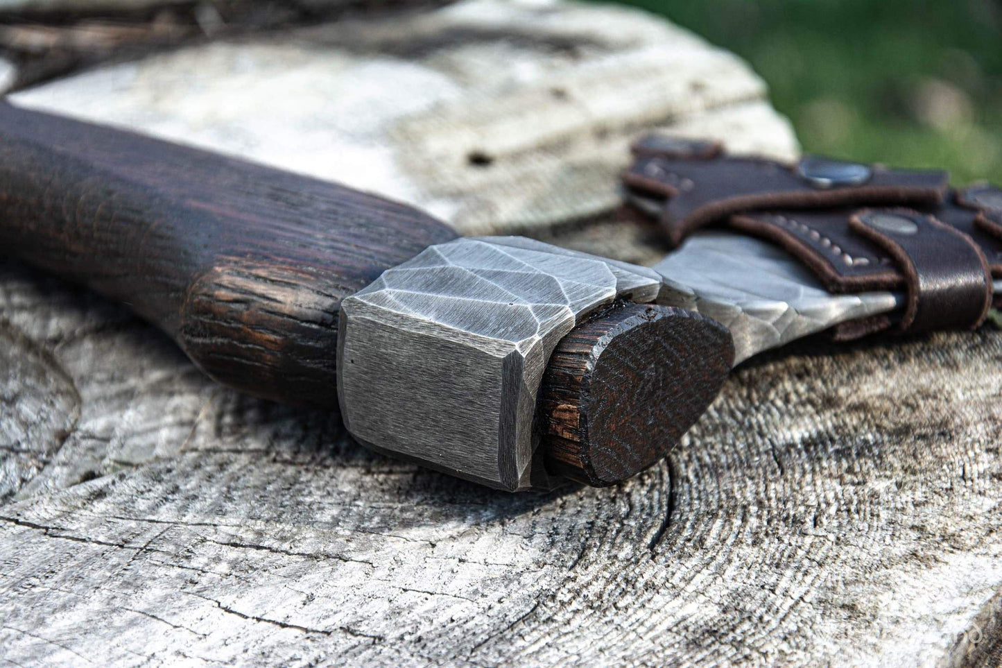 Handmade Viking Axe "Sterk Vorley" with Leather Wraps