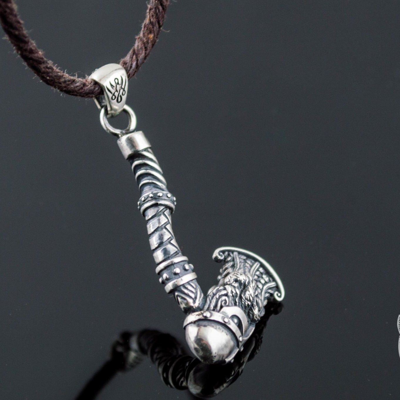 Beautiful Viking Axe 925 Sterling Silver Pendant - VikingsBrand