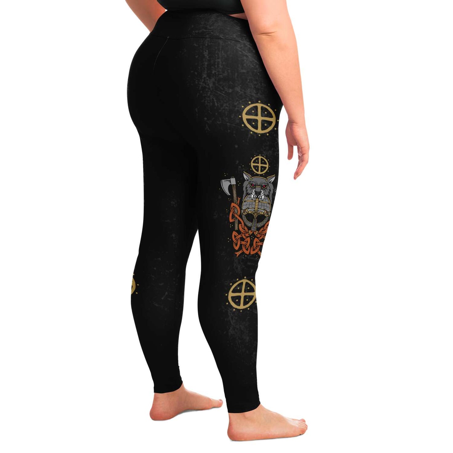Berserker Line Viking Shieldmaiden Plus Size Leggings