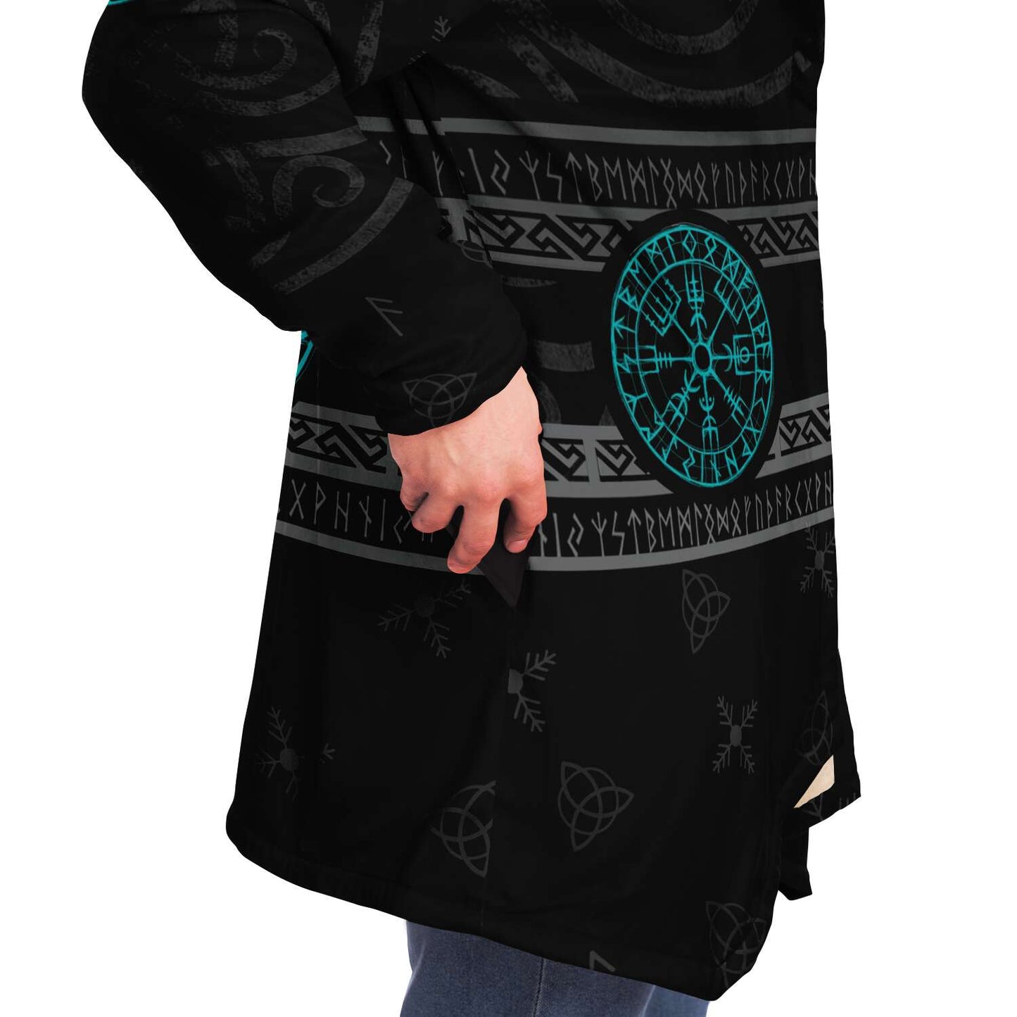 Blue Vegvisir Premium Viking Cloak