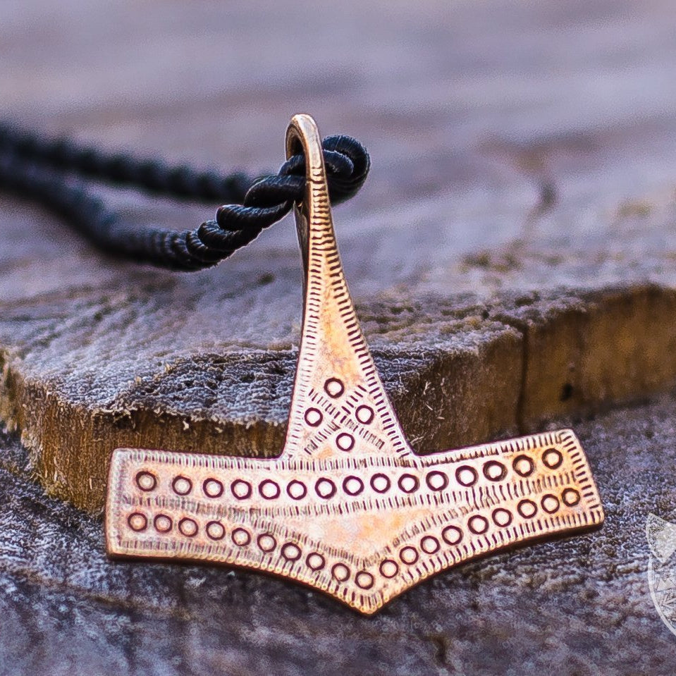 Bornholm Island Style Thor's Hammer Bronze Pendant - VikingsBrand