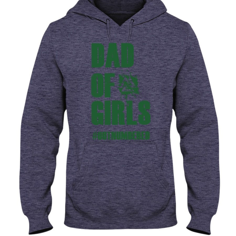 Dad of Girls Hoodie - Green Text