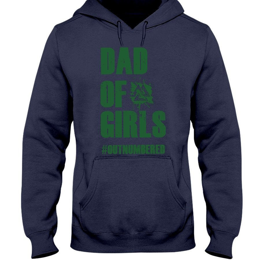 Dad of Girls Hoodie - Green Text