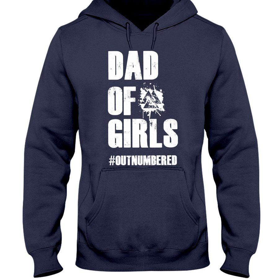 Dad of Girls Hoodie - White Text