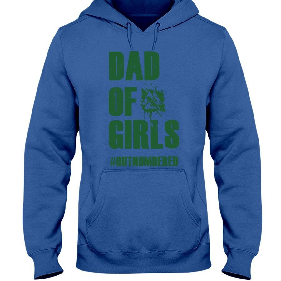 Dad of Girls Hoodie - Green Text