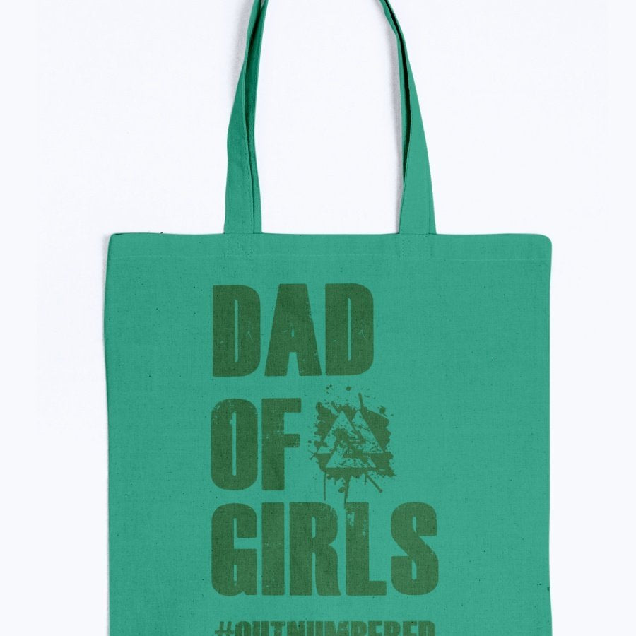 Dad of Girls Tote - Green Text