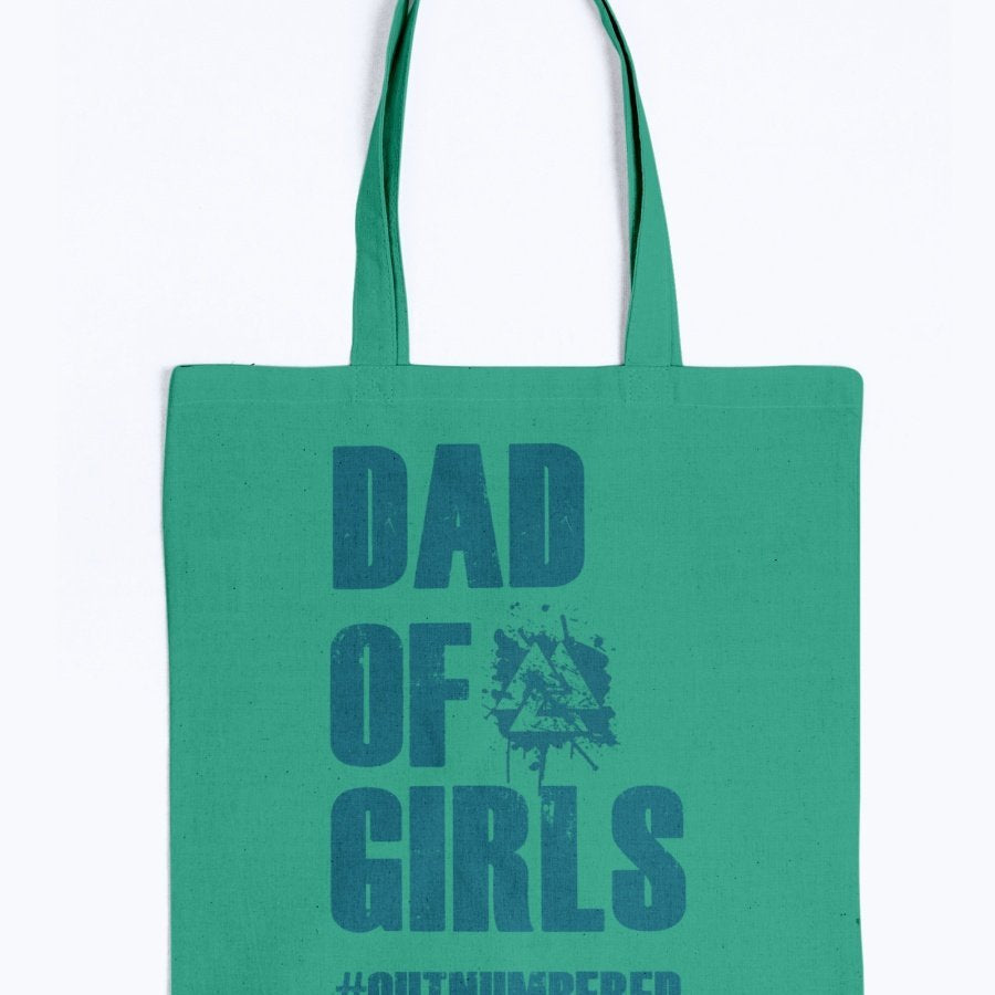Dad of Girls Tote - Blue Text