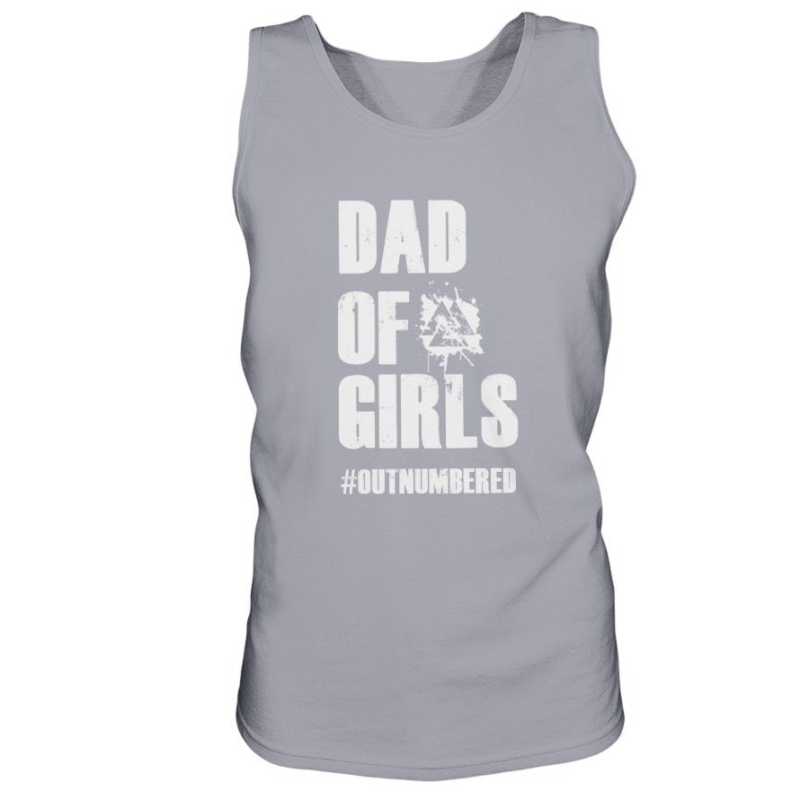 Dad of Girls Ultra Cotton Tank - White Text