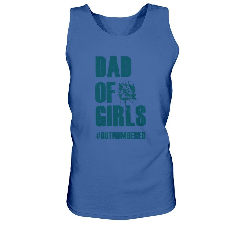 Dad of Girls Ultra Cotton Tank - Blue Text