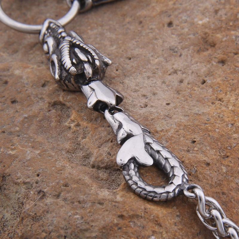 Dragon Head Viking Necklace with Mjolnir - VikingsBrand