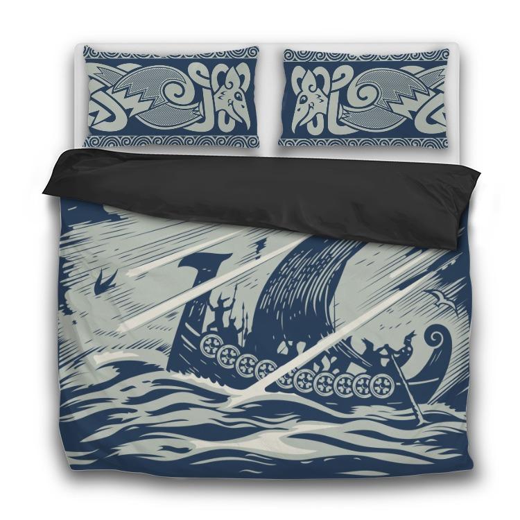 Drakkar Sailing - 3 Pcs Bedding Sets - VikingsBrand