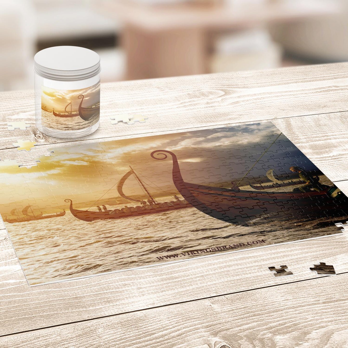 Drakkar Ships Sailing Jigsaw Puzzle