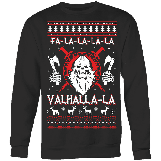 Fa - La - La Valhalla New Holiday Sweater - VikingsBrand