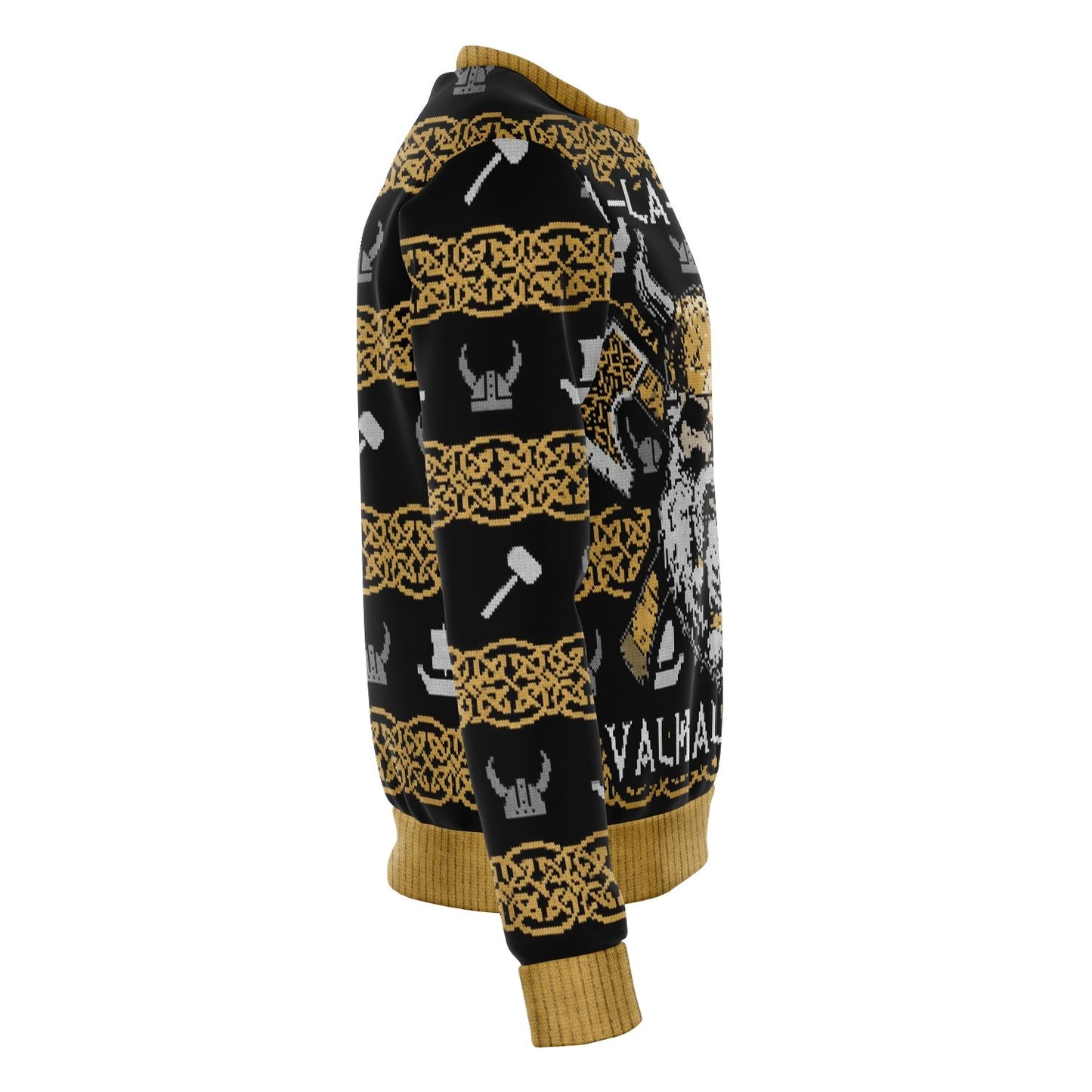 Fa La La Valhalla Sweater Gold - VikingsBrand