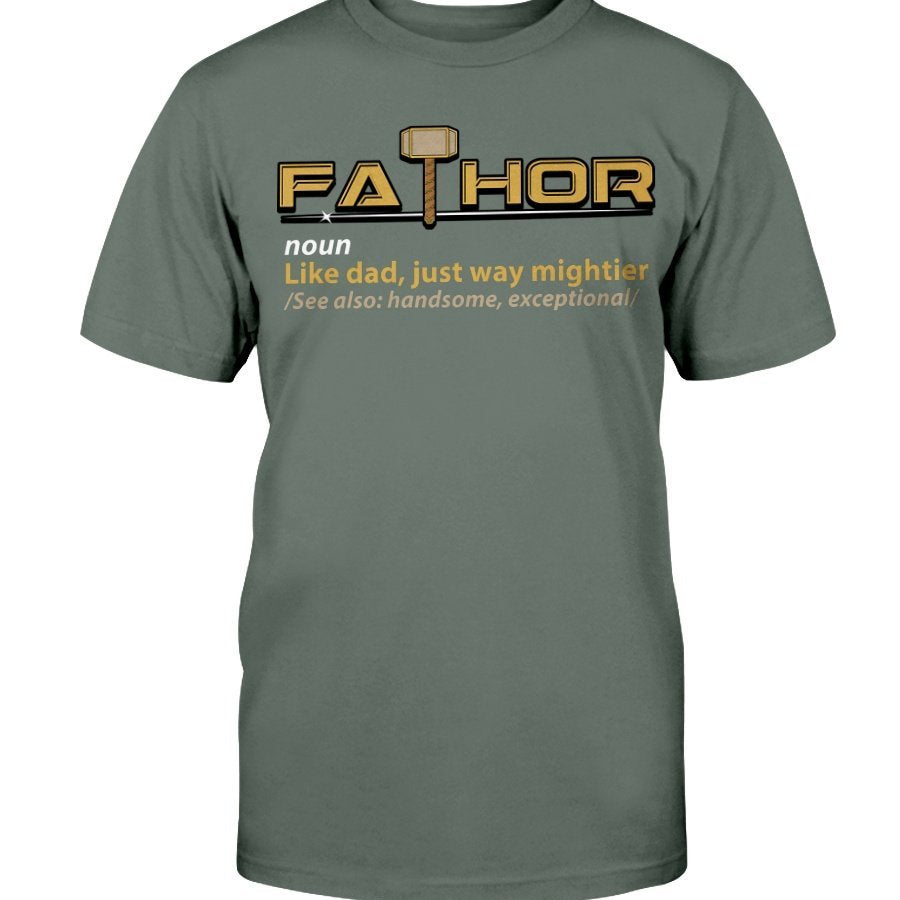 Fathor Classic Cotton T-Shirt - Yellow Wording