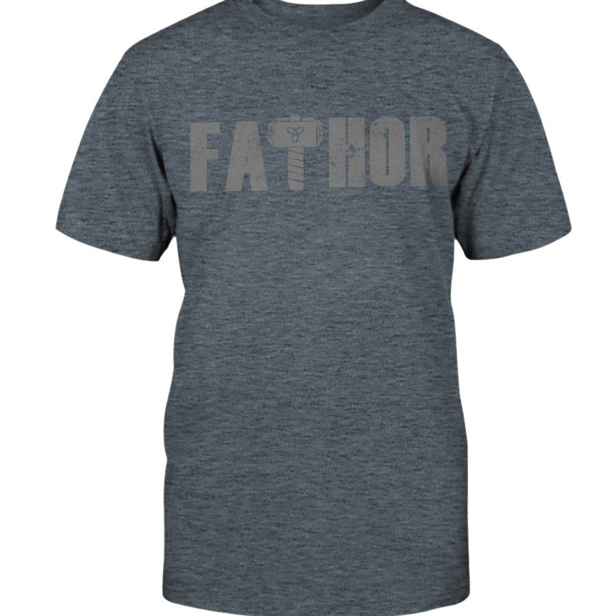 Fathor Classic Cotton T-Shirt - Grey Wording
