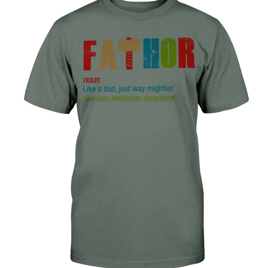 Fathor Premium Fit T-Shirt - Multi Colored Wording
