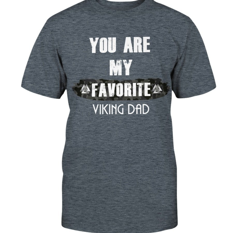 Favorite Viking Dad Cotton T-Shirt - Camo