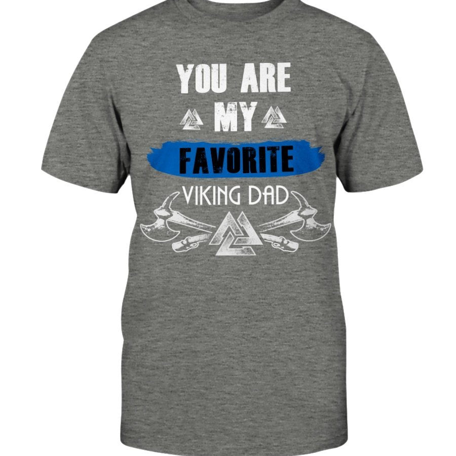 Favorite Viking Dad Cotton T-Shirt - Blue