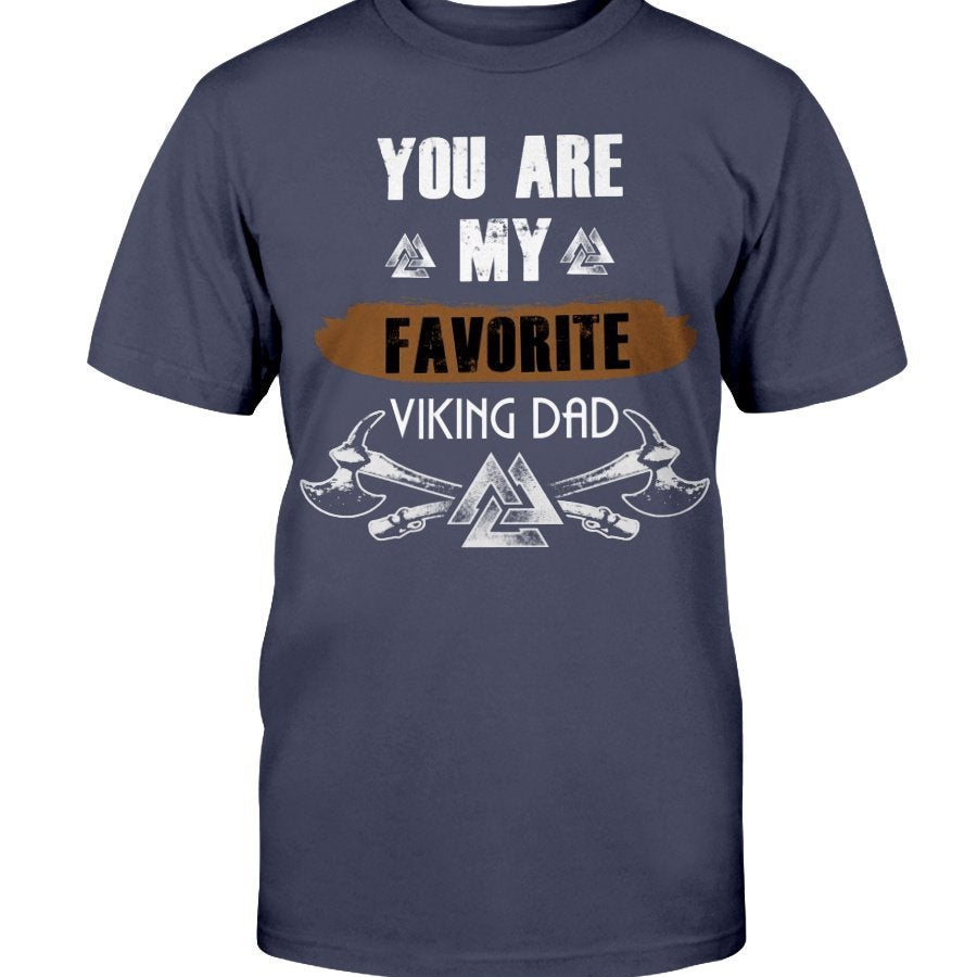Favorite Viking Dad Cotton T-Shirt - Brown