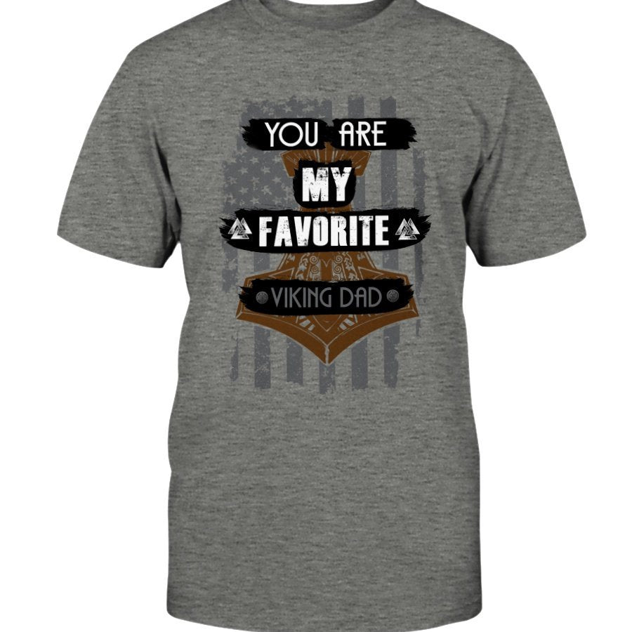 Favorite Viking Dad Cotton T-Shirt - Beige