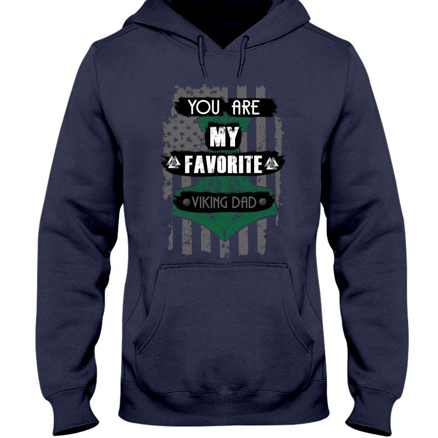 Favorite Viking Dad Hoodie - Dark Green