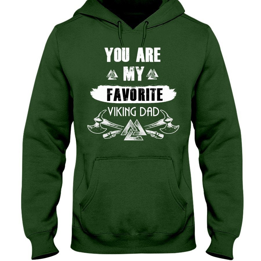 Favorite Viking Dad Hoodie - White Wording