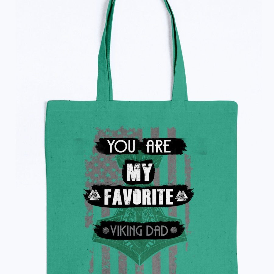 Favorite Viking Dad Tote - Green USA