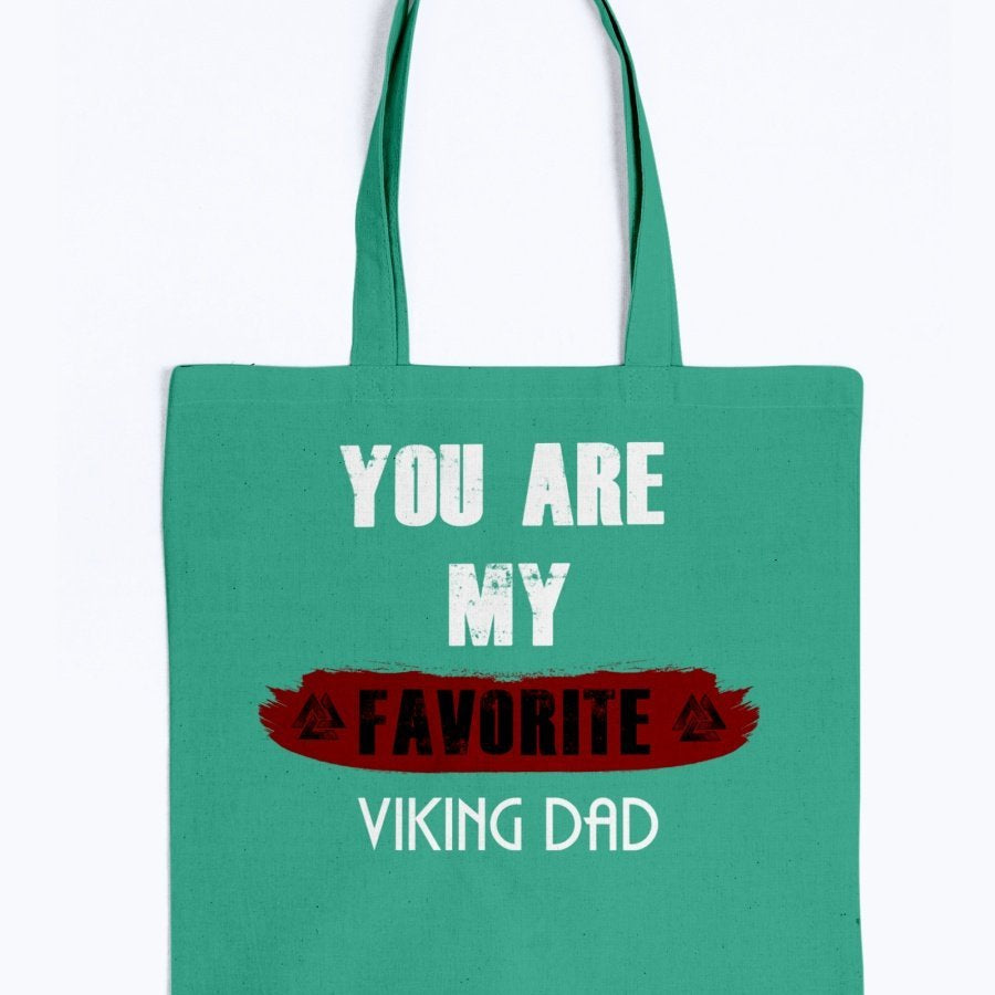 Favorite Viking Dad Tote - Dark Red