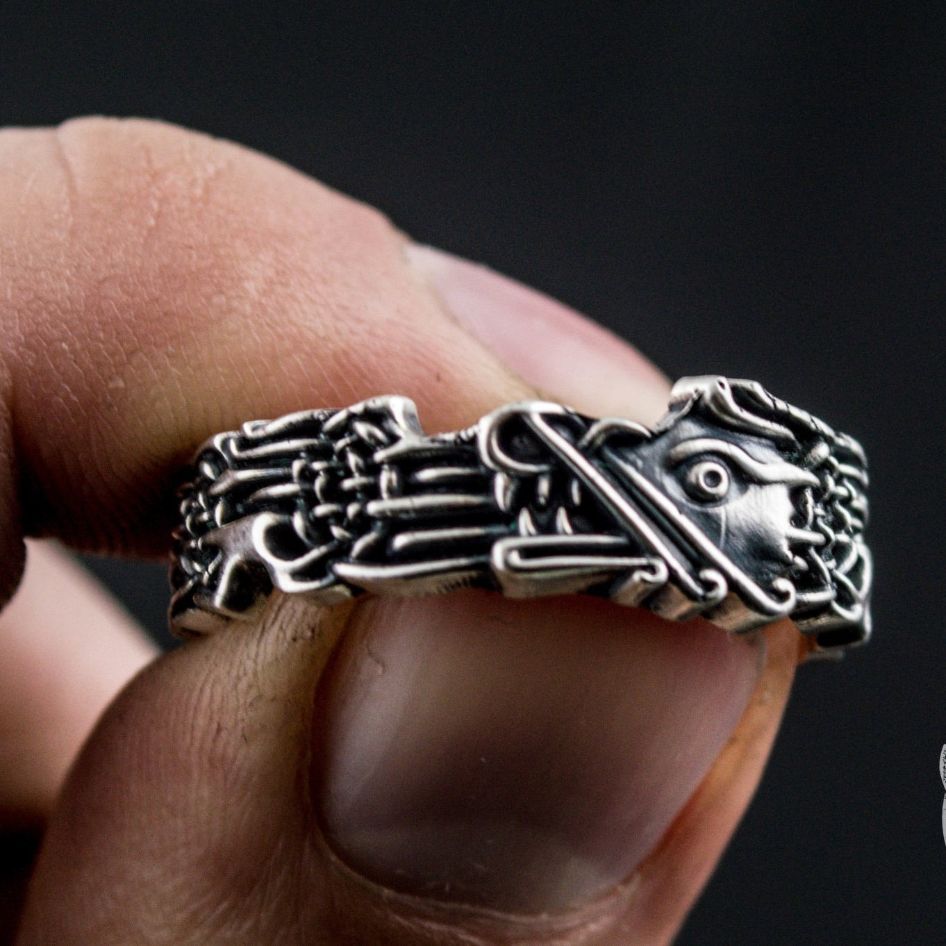 Fenrir Ring 925 Sterling Silver Viking Ring - VikingsBrand