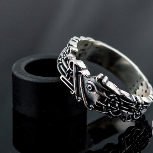 Fenrir Ring 925 Sterling Silver Viking Ring - VikingsBrand