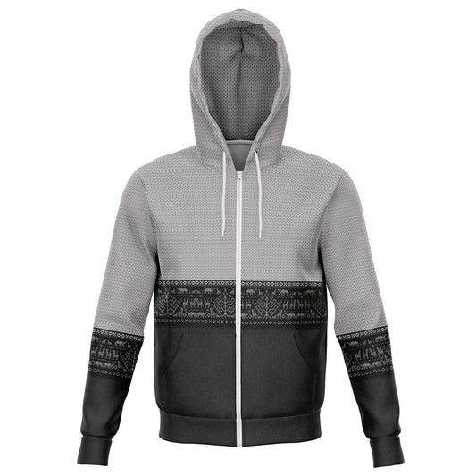 Folk Yggdrasil Unisex Zip-Up Viking Hoodie