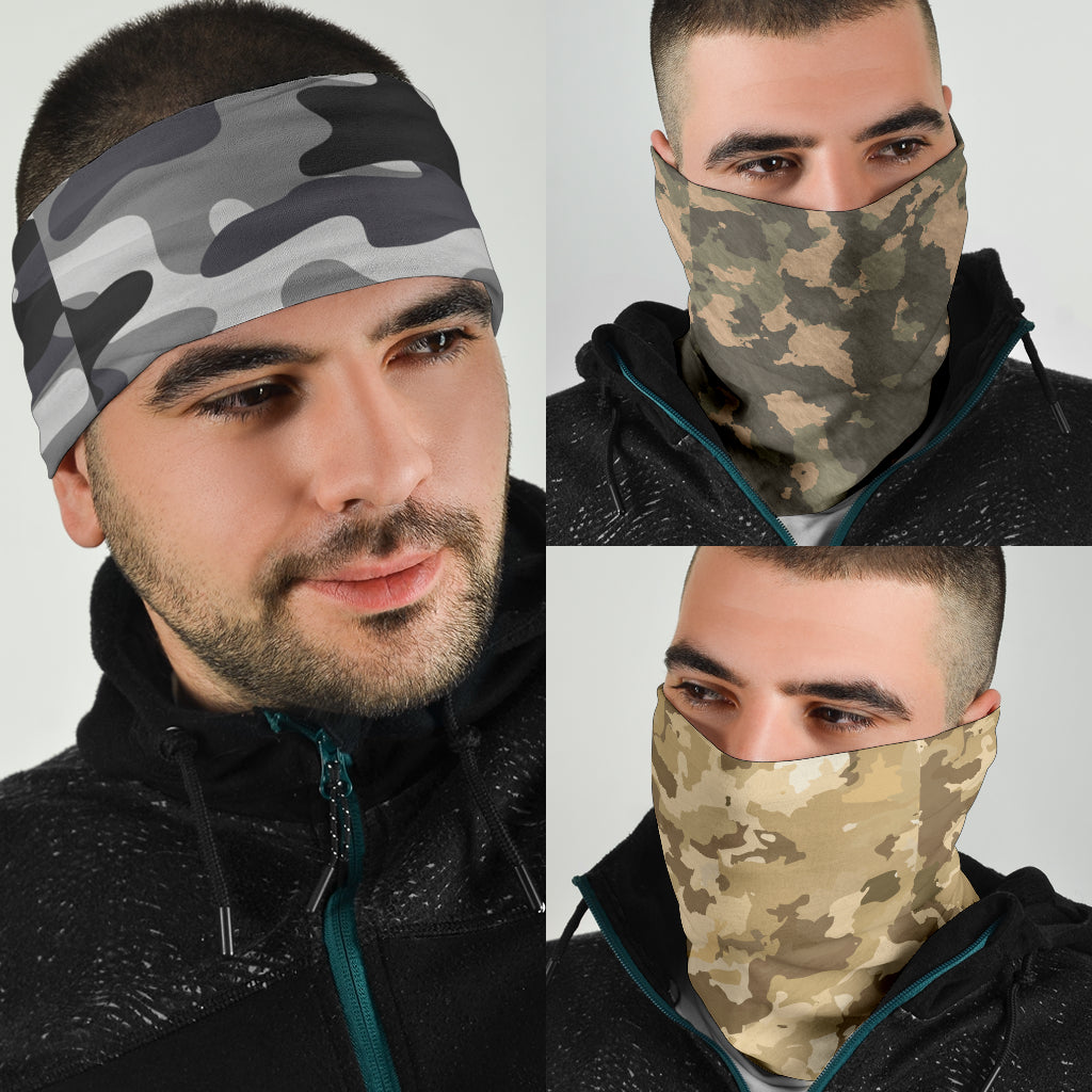Military Camo Neck Gaiter | Face Shield - Light
