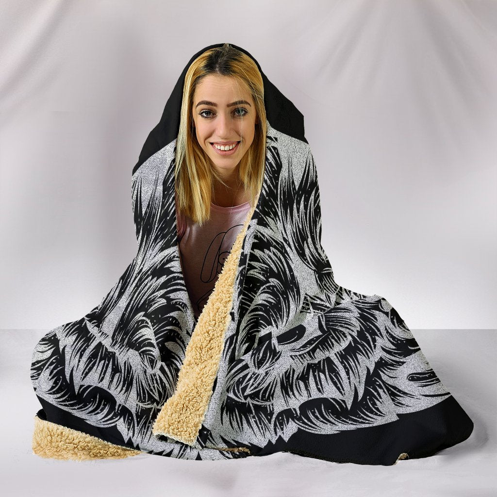 Geri & Freki with Valknut Hooded Blanket - VikingsBrand