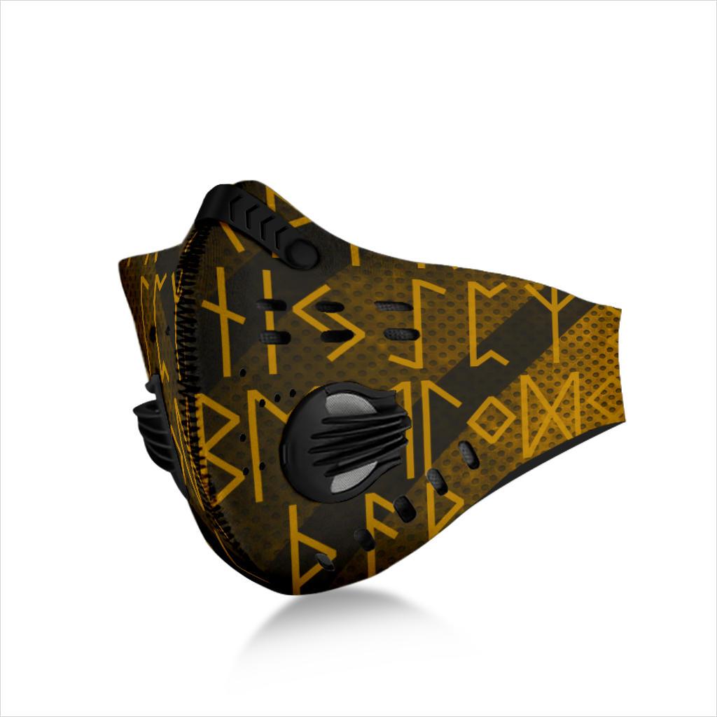 Gold Runes Premium Face Mask Cover