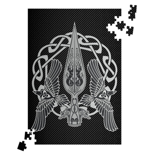Gungnir with Huginn and Muninn Jigsaw Puzzle