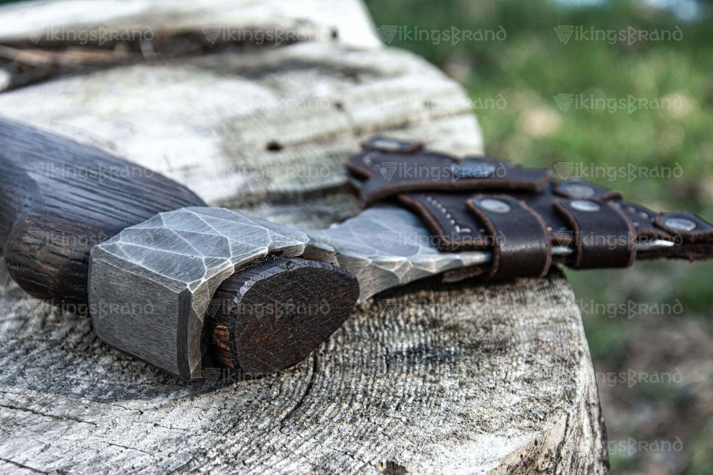 Hand Forged Axe “Sterk Gorm” With Leather Cover And Wooden Box