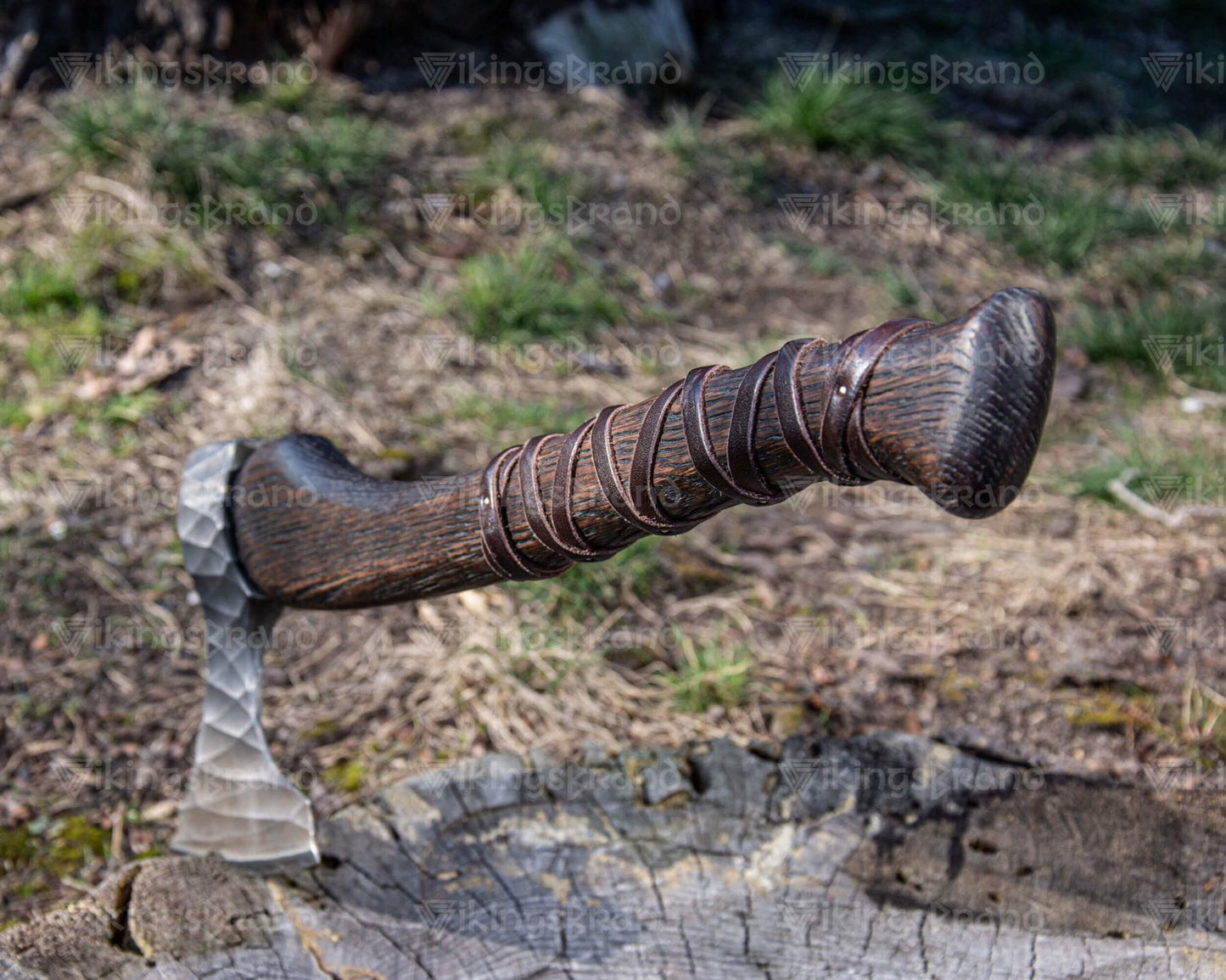 Hand Forged Axe “Sterk Gorm” With Leather Cover And Wooden Box
