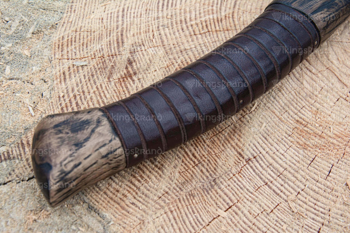 Hand Forged Hatchet “Vill Gustus” With Leather Cover And Wooden Box