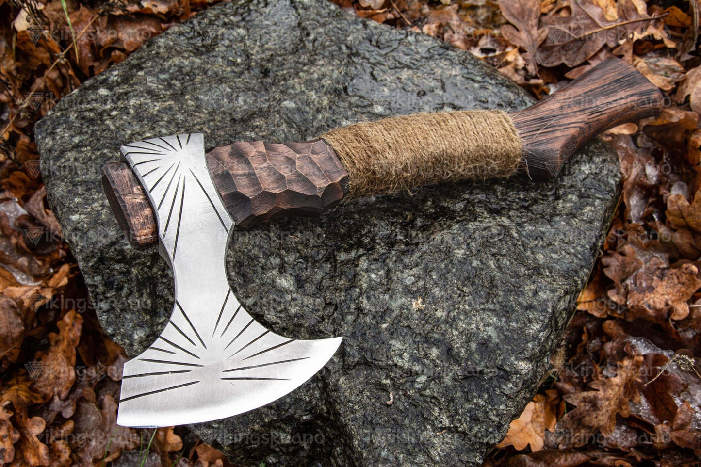 Handmade Axe “Ares” With Leather Cover & Wooden Box