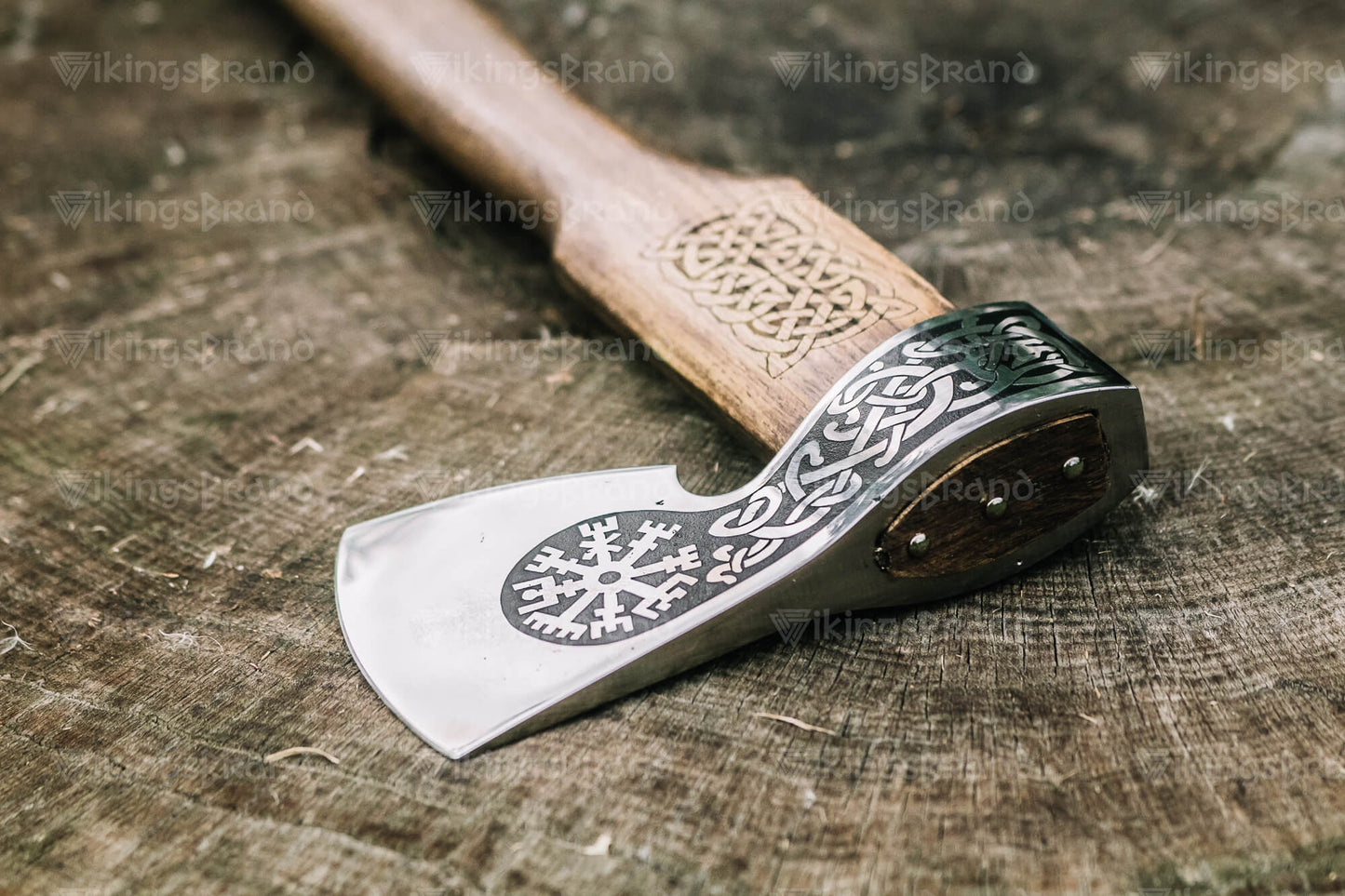 Handmade Viking Axe "Blithe Knútr" With Leather Case