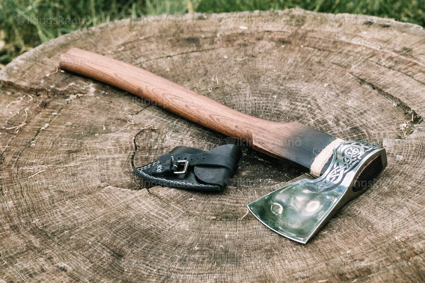 Handmade Viking Axe "Loyal Björg" With Leather Case