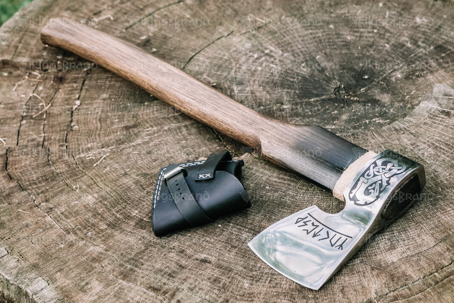 Handmade Viking Axe "Loyal Björg" With Leather Case