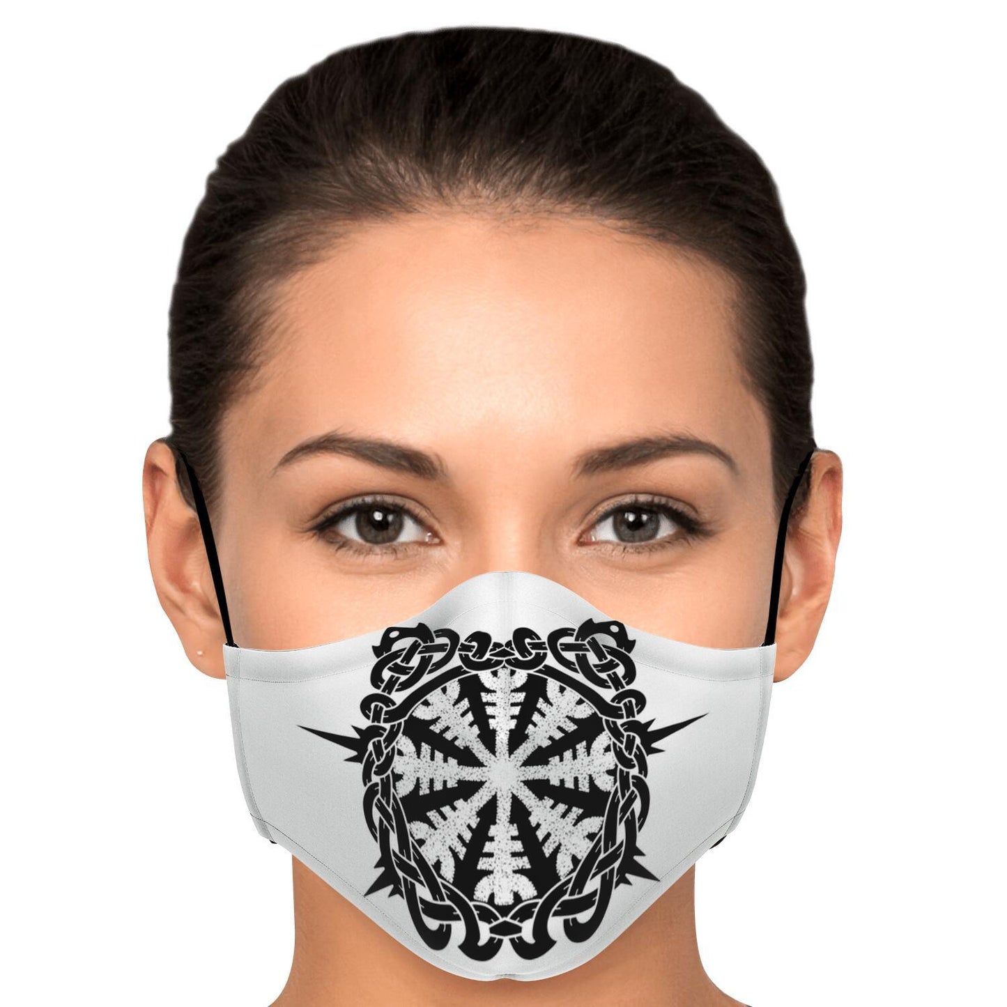 Helm of Awe White Viking Face Mask Cover