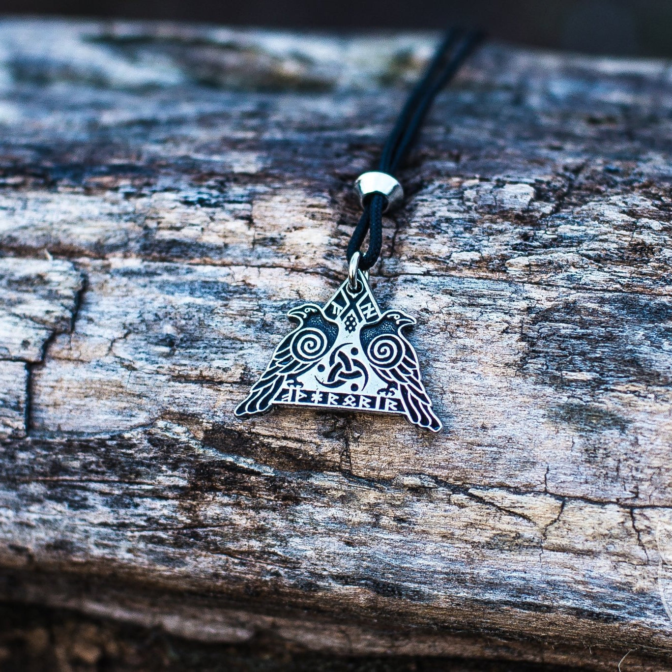 Huginn and Muninn 925 Sterling Silver Pendant - VikingsBrand