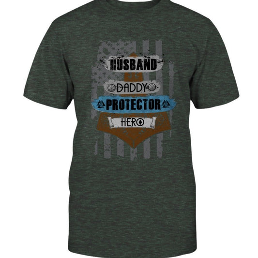 Husband Daddy Protector Hero Premium T-Shirt - Mud Brown